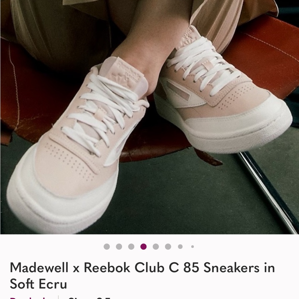 Reebok Women's Soft Ecru Club C 85 Sneakers